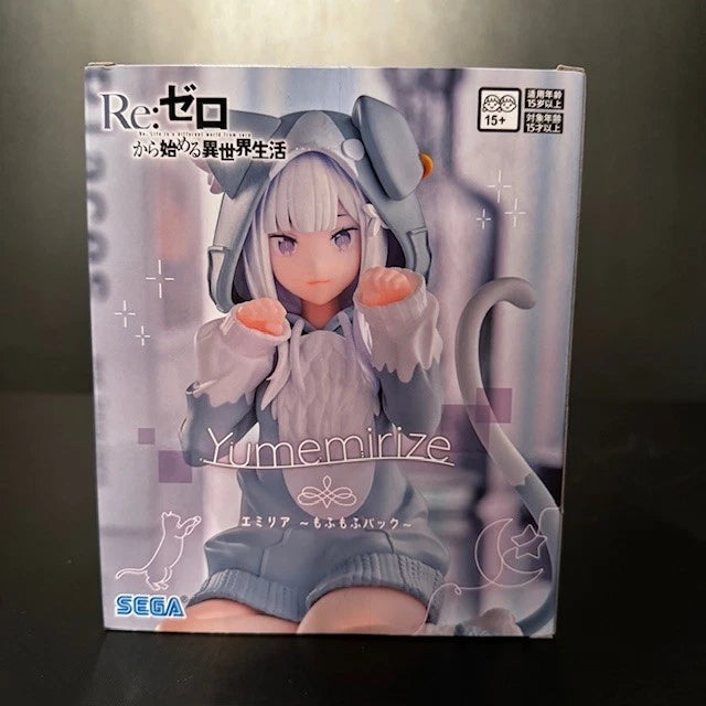 US SELLER - Re:zero Emilia Figure Yumemirize Mofumofu Pack Sega