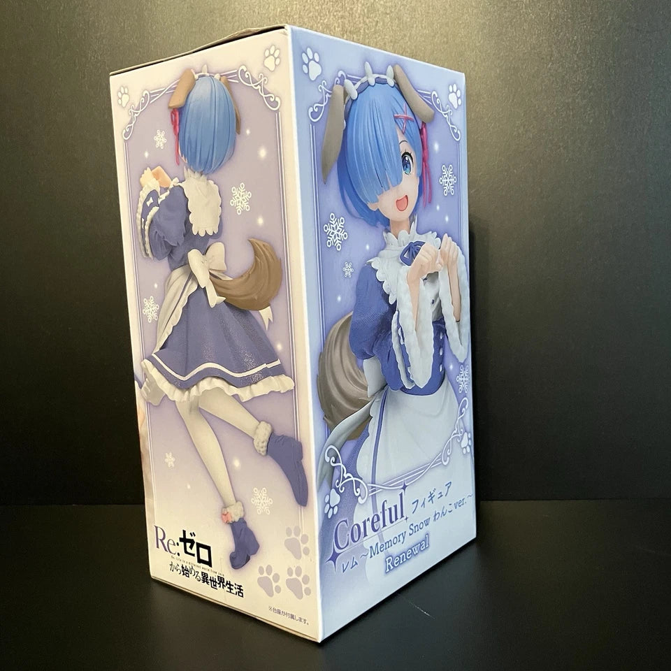 US SELLER - Re:Zero Rem Figure Memory Snow Puppy Coreful Taito - 7.1"