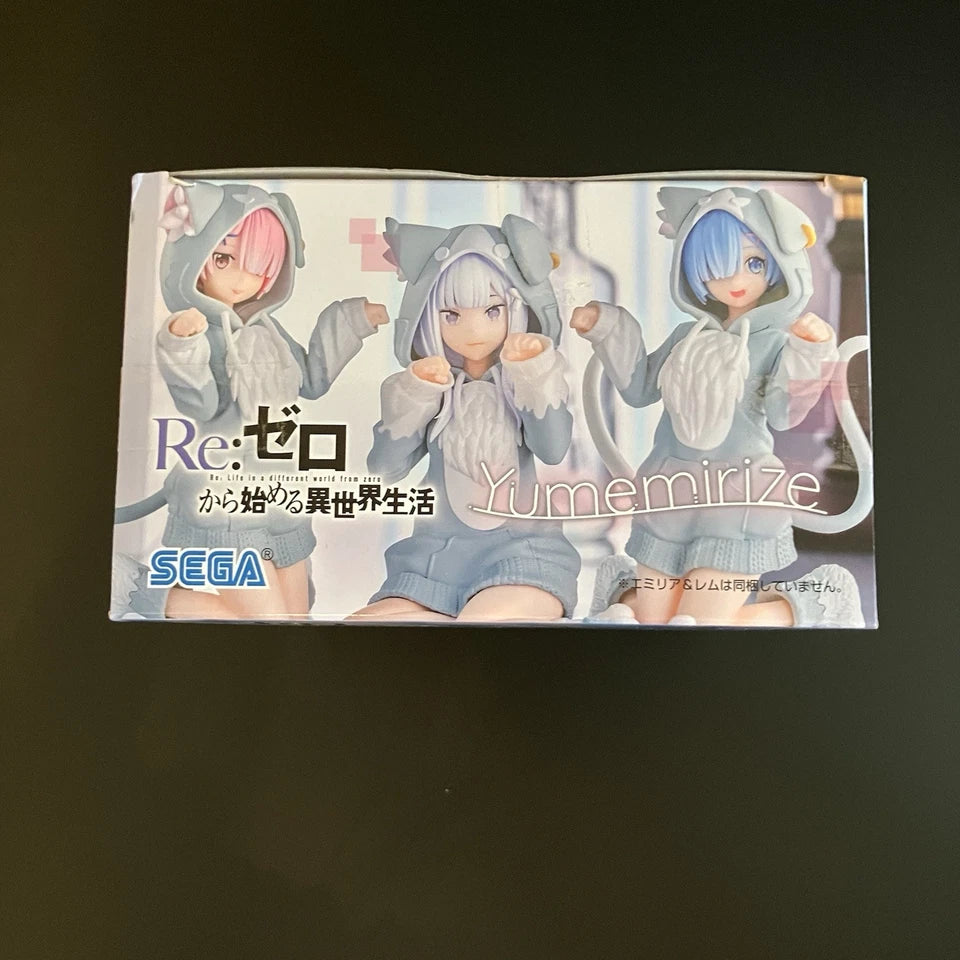 US SELLER - Set 3 Figures - Re:zero - Yumemirize Mofumofu Pack Sega re