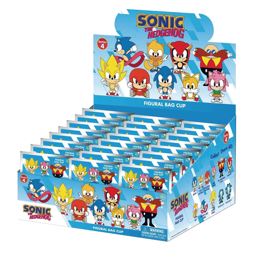 Sonic The Hedgehog 3D Foam Bag Clip Pack of 24 Blind Bags Sealed Case S4